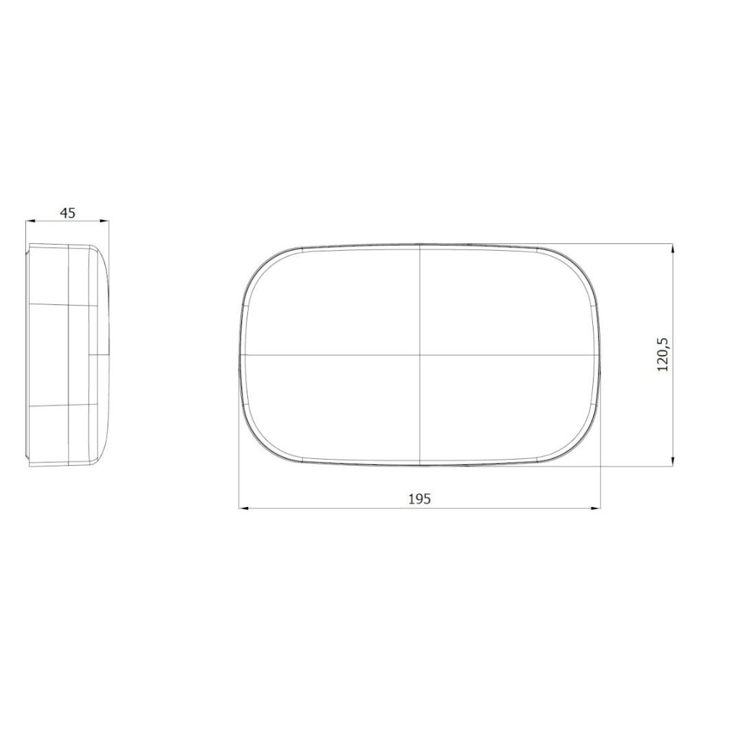 LED ovalna svetilka IP54 15W 1200lm 4000K