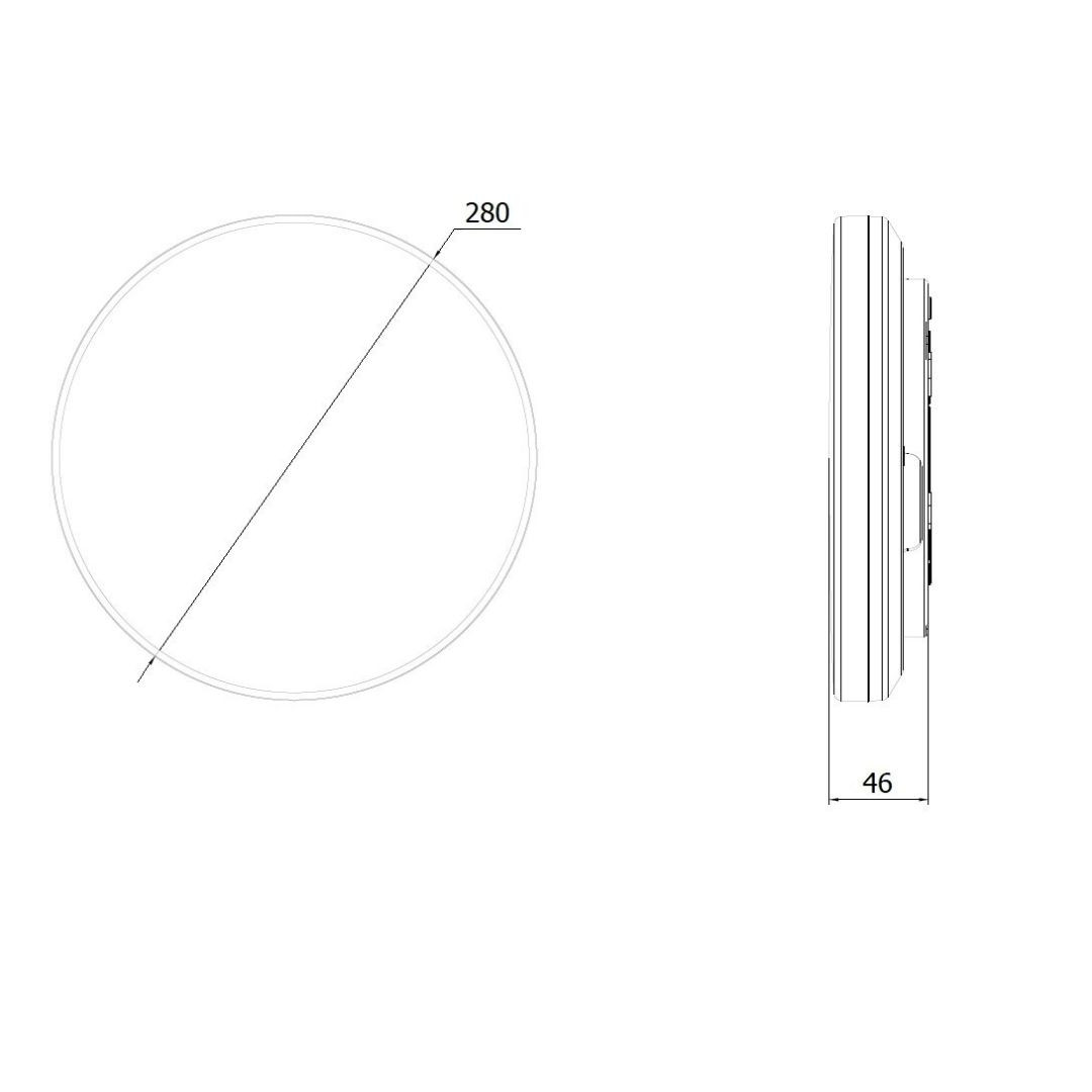 LED plafoniera IP54 24W 2400lm 4000K 280x46mm