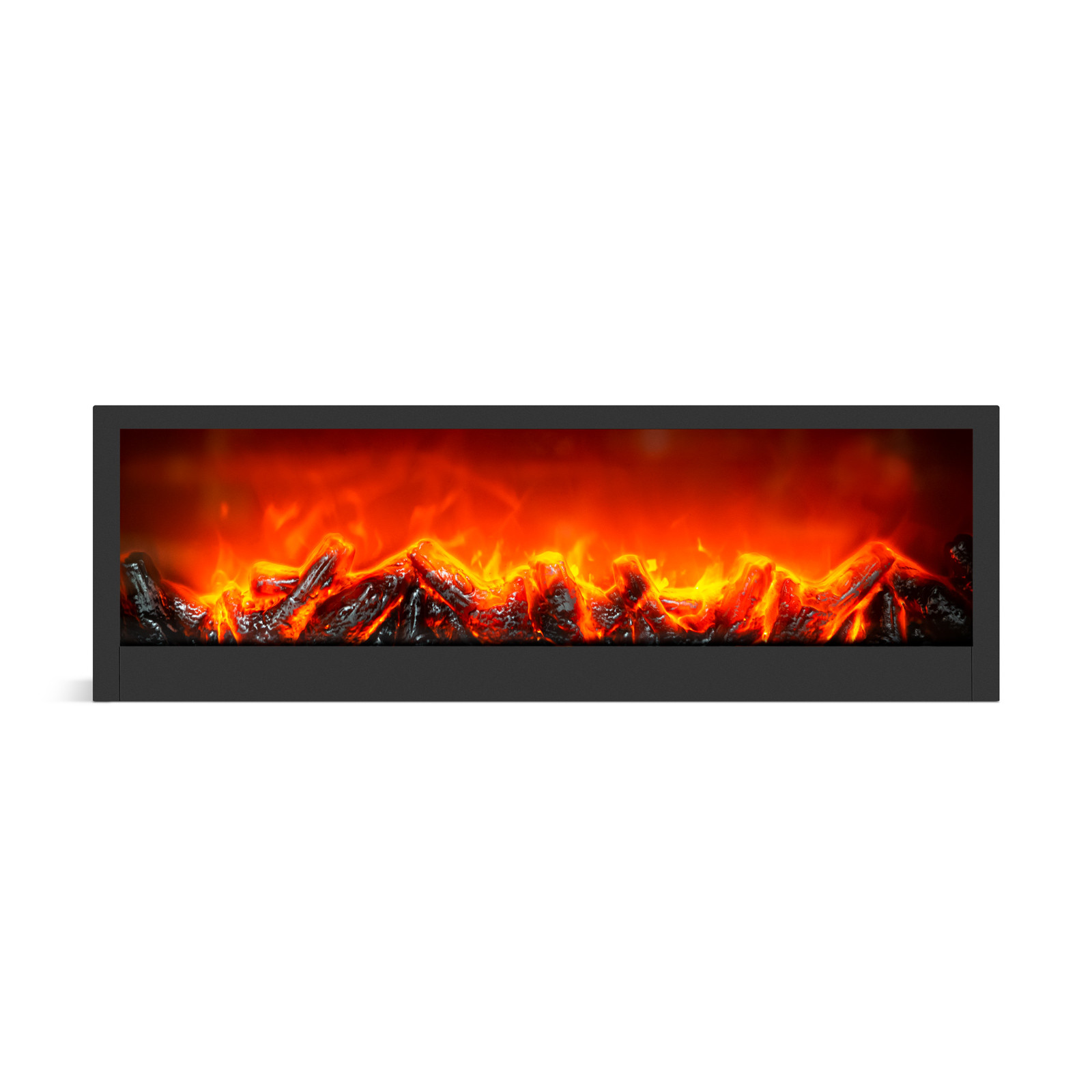 Dekorativni okrasni kamin z LED efektom plamena na baterije ali USB 60 x 10 x 20cm