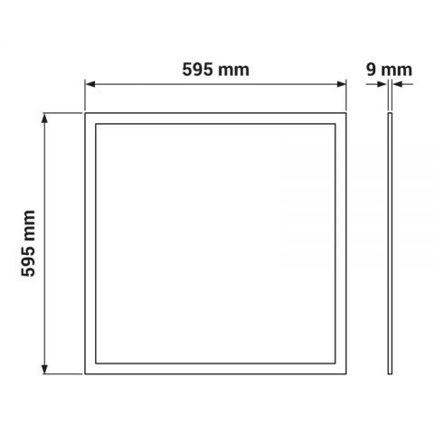LED panel 60x60cm 40W 5200lm 4000K 130lm/W