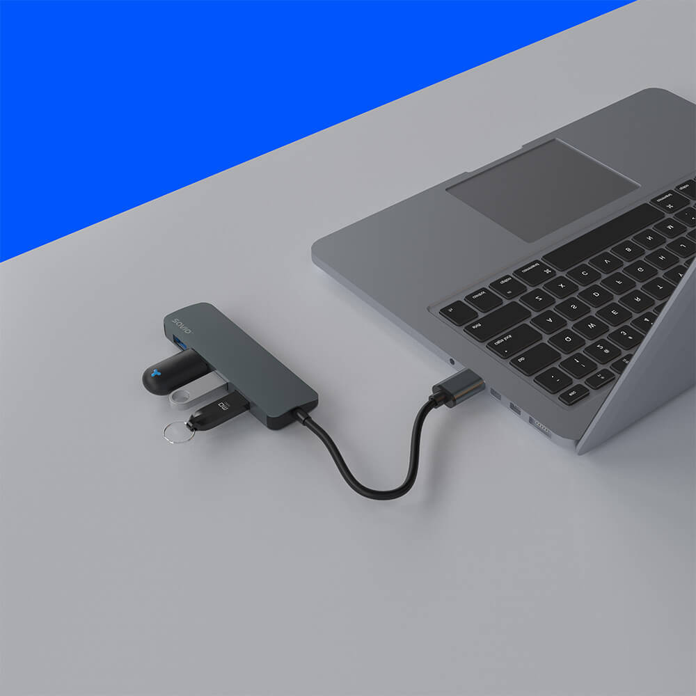 4-portni USB 3.1 HUB razdelilnik aluminij