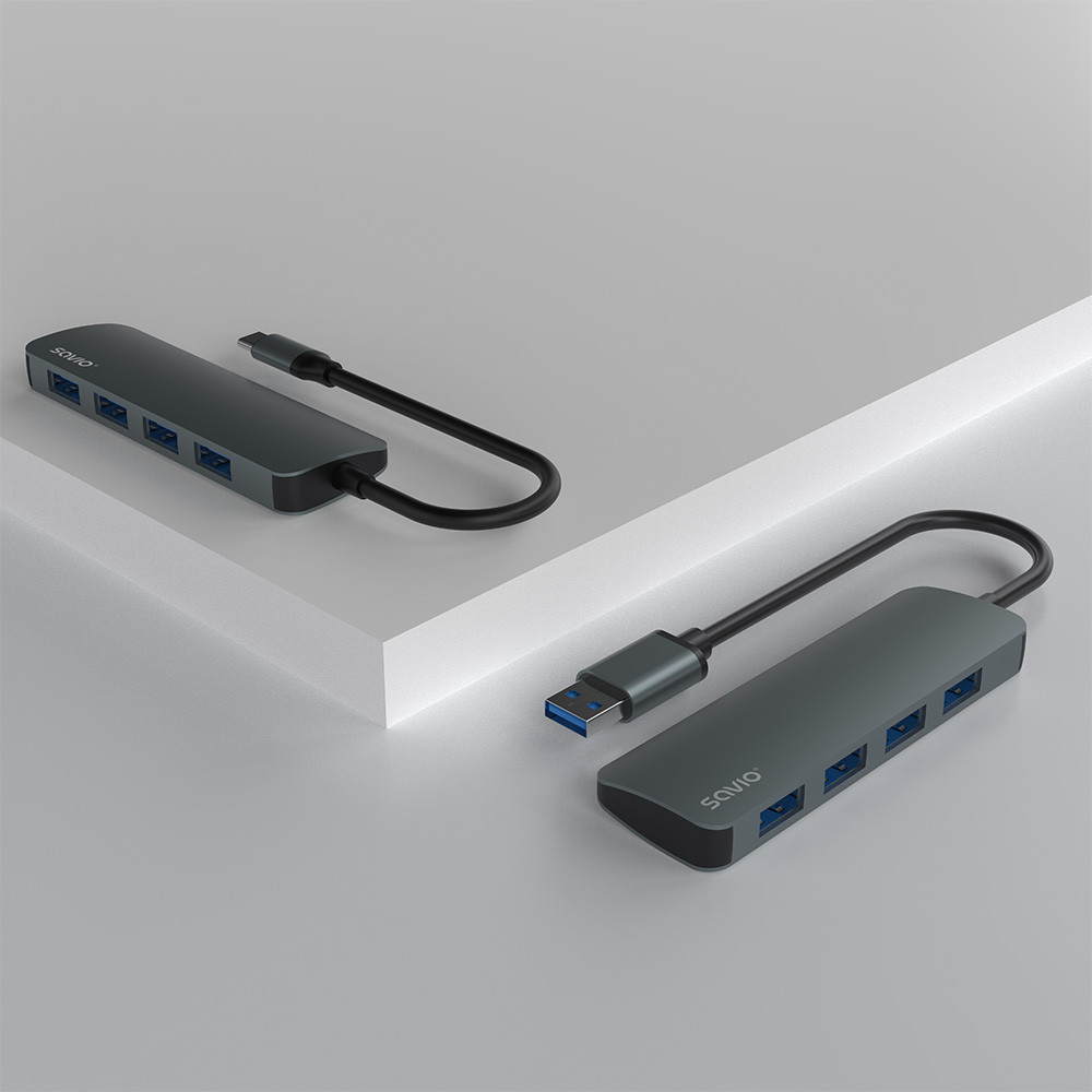 4-portni USB 3.1 HUB razdelilnik aluminij