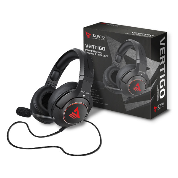 Igričarske gaming slušalke s 7.1 virtualnim prostorskim zvokom, mikrofonom in USB priklopom