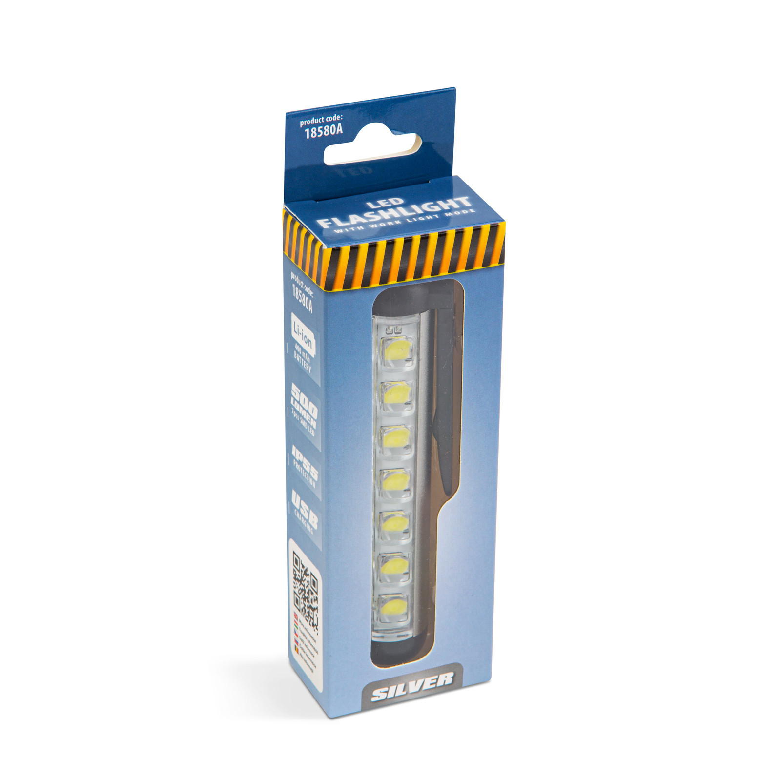 Polnilna LED svetilka 400 mAh XPE + SMD LED kovinsko ohišje
