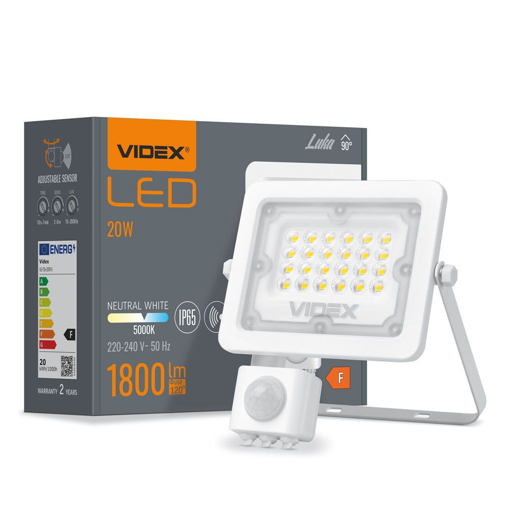 LED reflektor s senzorjem gibanja 20W 5000K IP65 bel