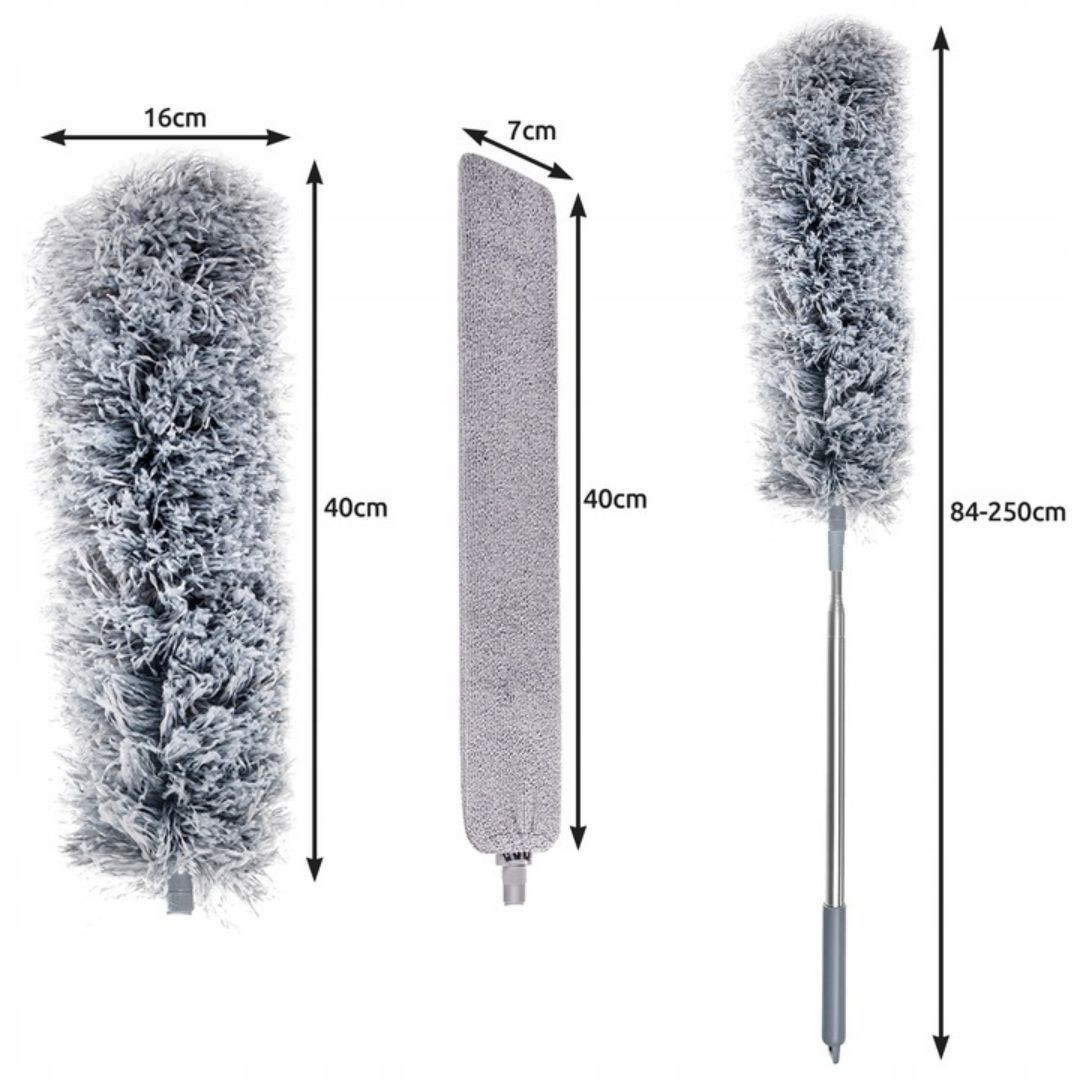 Teleskopska metilica za prah z dvema nastavkoma 84-250 x 60 cm