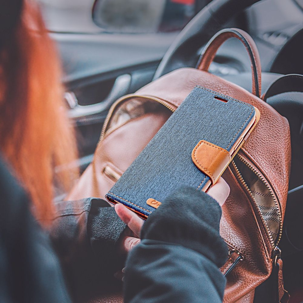 Preklopni ovitek za SAMSUNG S24 Ultra  mornarsko model + rjav – slika 8