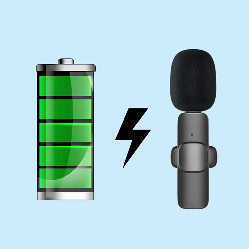 2x brežični mikrofon za pametni telefon USB-C za vloge, TikTok, facebook, YouTube črn