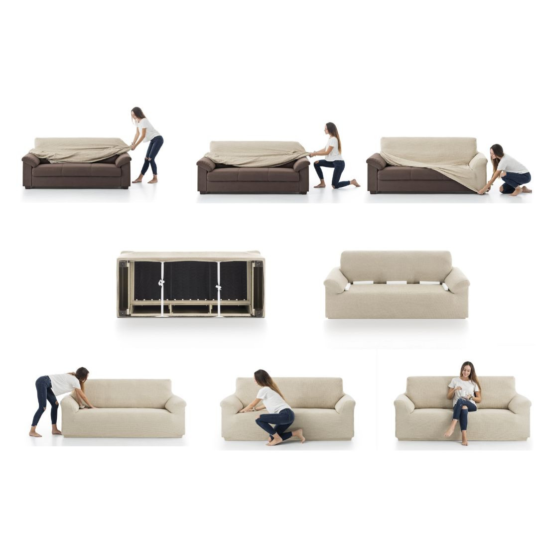 Premium raztegljiva prevleka za kavč - trosed 180-230 cm rdeča stretch EU kvaliteta