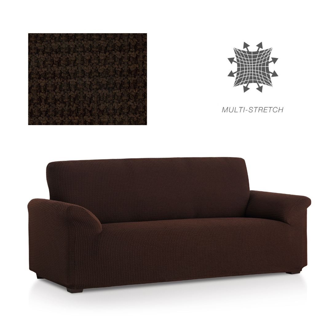 Premium raztegljiva prevleka za kavč - trosed 180-230 cm rjava stretch EU kvaliteta