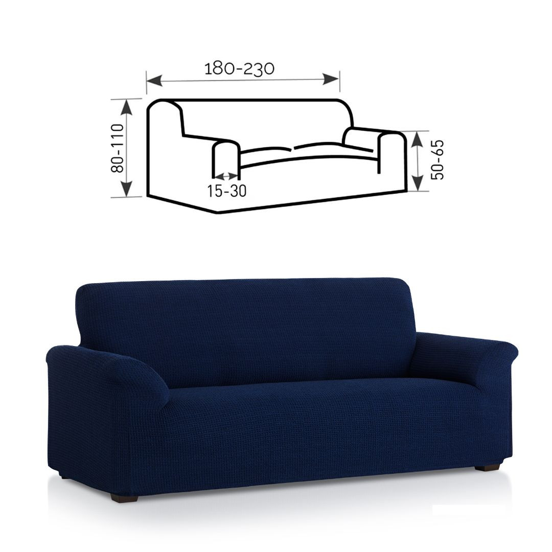 Premium raztegljiva prevleka za kavč - trosed 180-230 cm modra stretch EU kvaliteta
