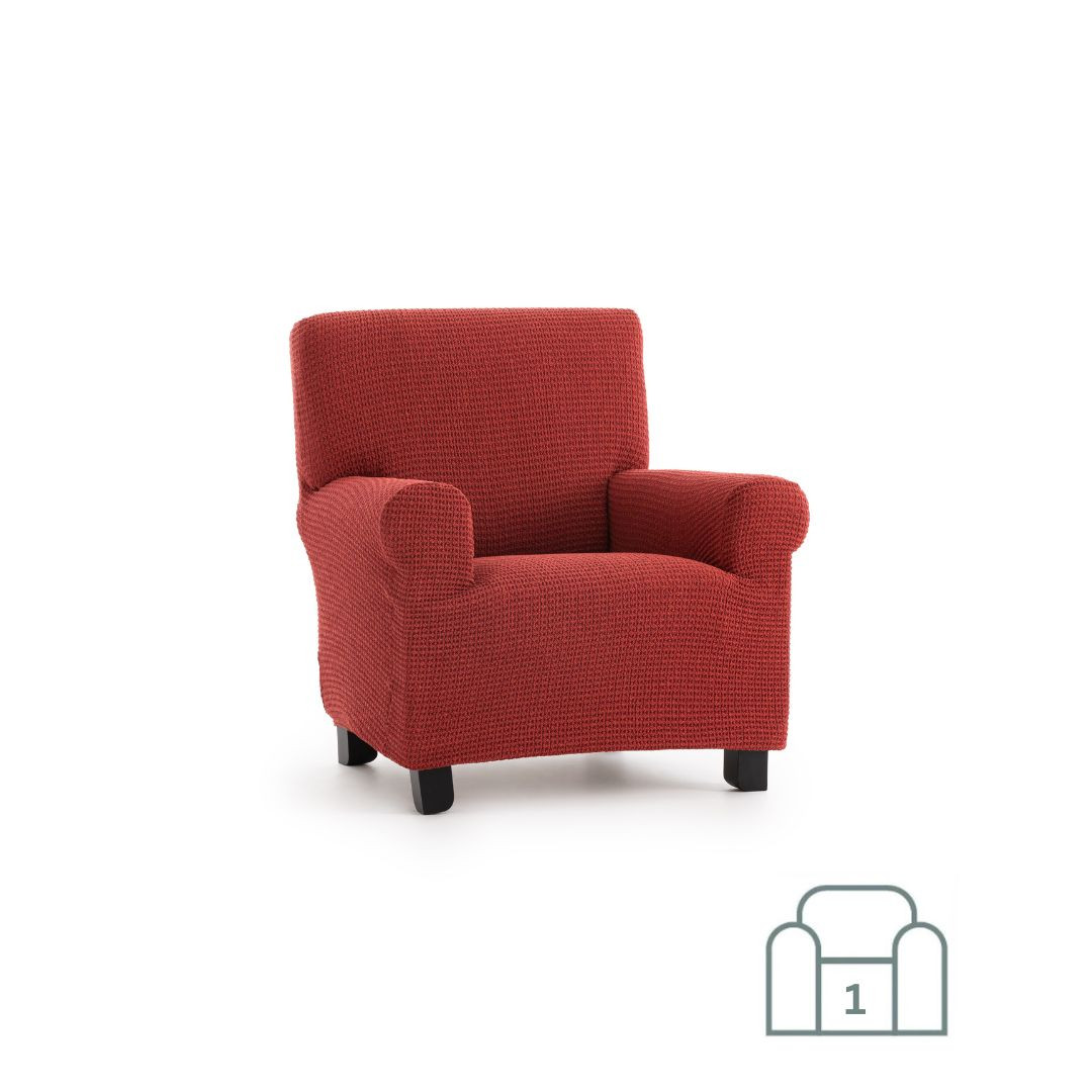 Premium raztegljiva prevleka za fotelj - enosed 70-100 cm rdeča stretch EU kvaliteta
