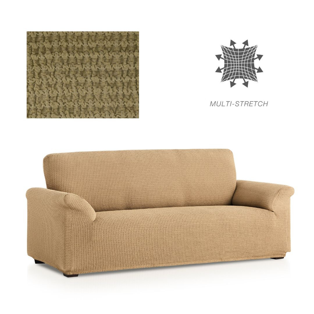 Premium raztegljiva prevleka za fotelj - enosed 70-100 cm bež stretch EU kvaliteta