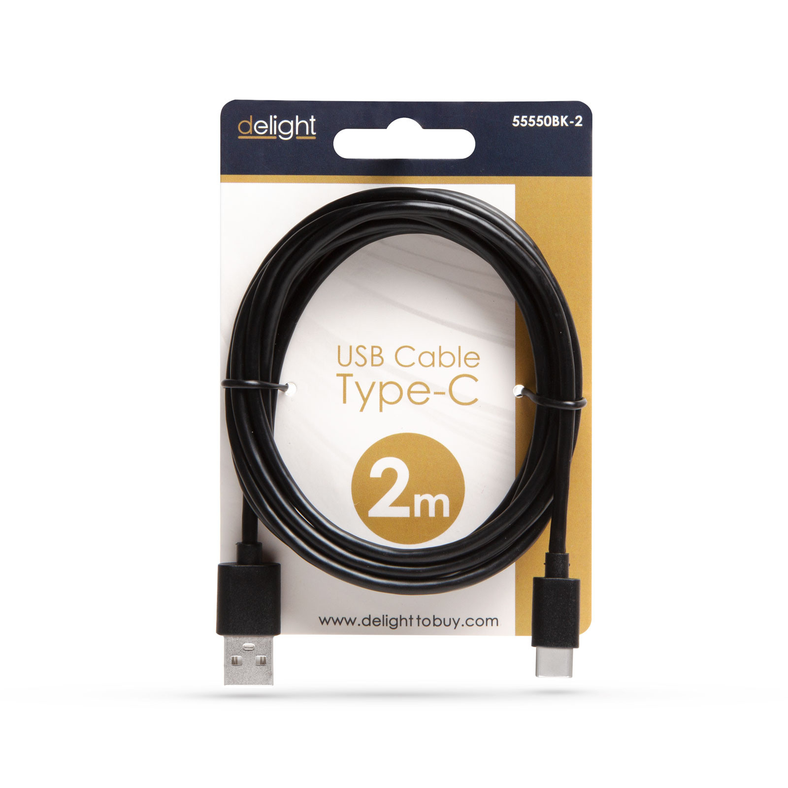 Podatkovni kabel USB-A v USB-C 2m črn