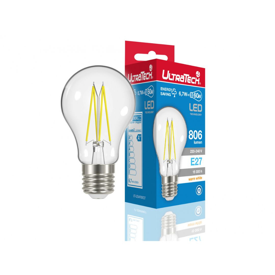 LED sijalka E27 6,5W 806lm 4000K 300°