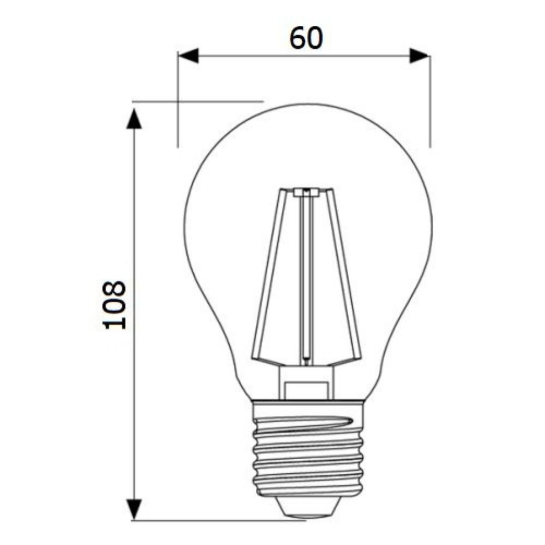 LED sijalka E27 6,5W 806lm 4000K 300°