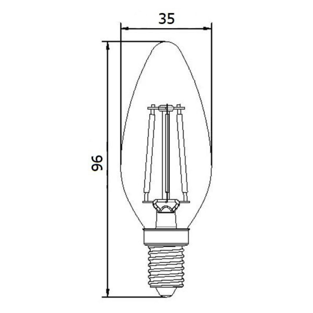 LED sijalka E14 6,5W 806lm 4000K 300°