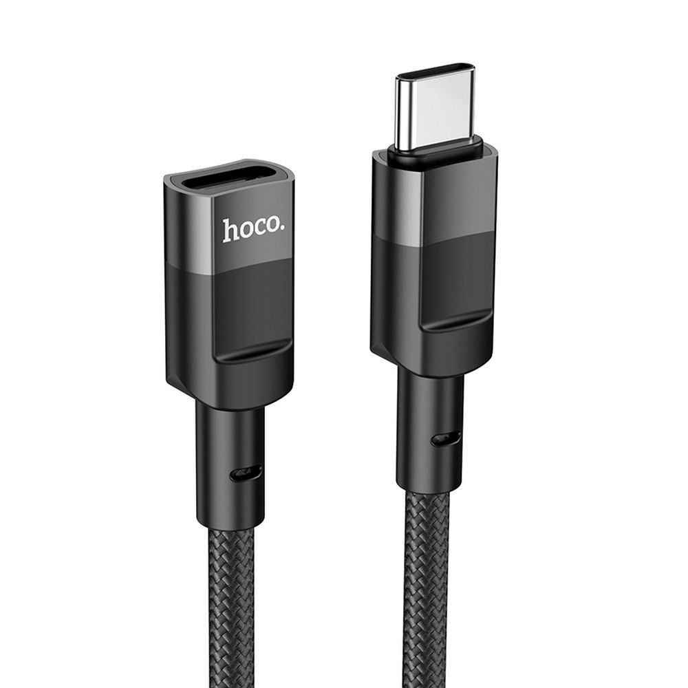 USB-C v USB-C podaljšek (polnjenje + prenos podatkov) 1,2m črn