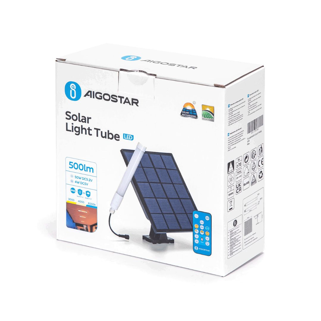LED solarna razsvetljava tuba 500lm 3/4/6500K z daljincem – slika 6
