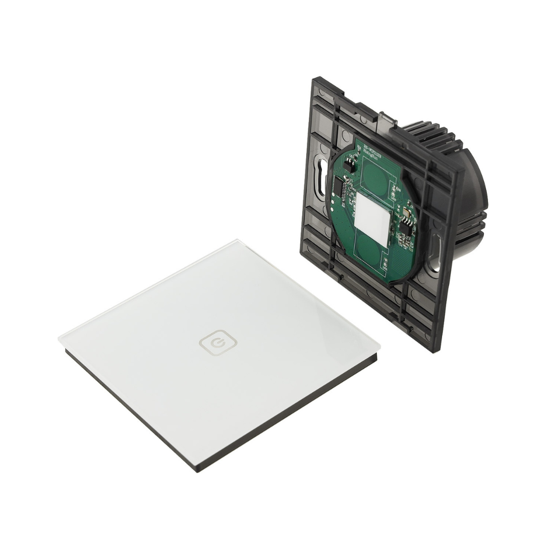 Stekleno stikalo na dotik za povezavo z brezžičnimi moduli PC IP20 230V 2300W