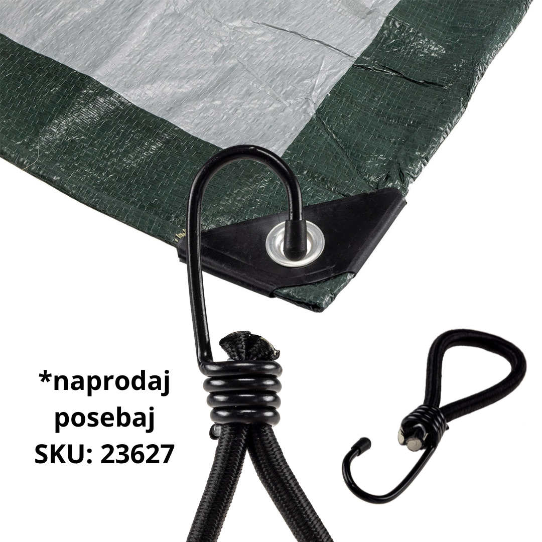 Visokokakovostna nepremočljiva ponjava 2x3m 120g/m2 temno zelena