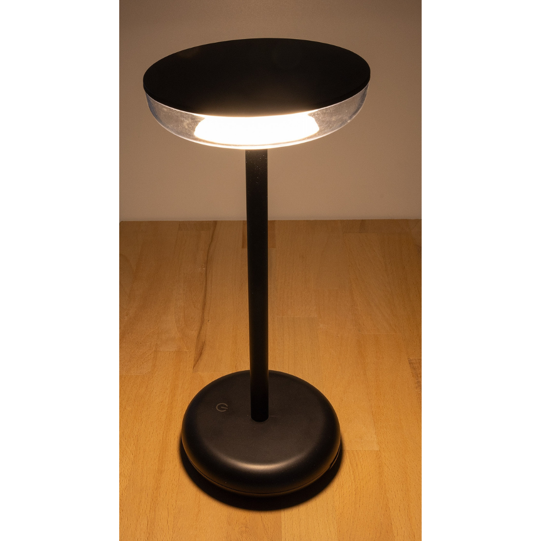 Akumulatorska kovinska LED namizna svetilka 2900K IP44 zatemnilno stikalo 26cm – slika 4