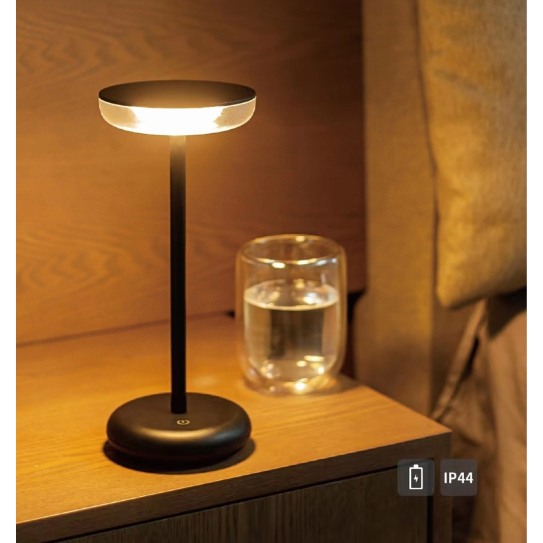 Akumulatorska kovinska LED namizna svetilka 2900K IP44 zatemnilno stikalo 26cm – slika 5