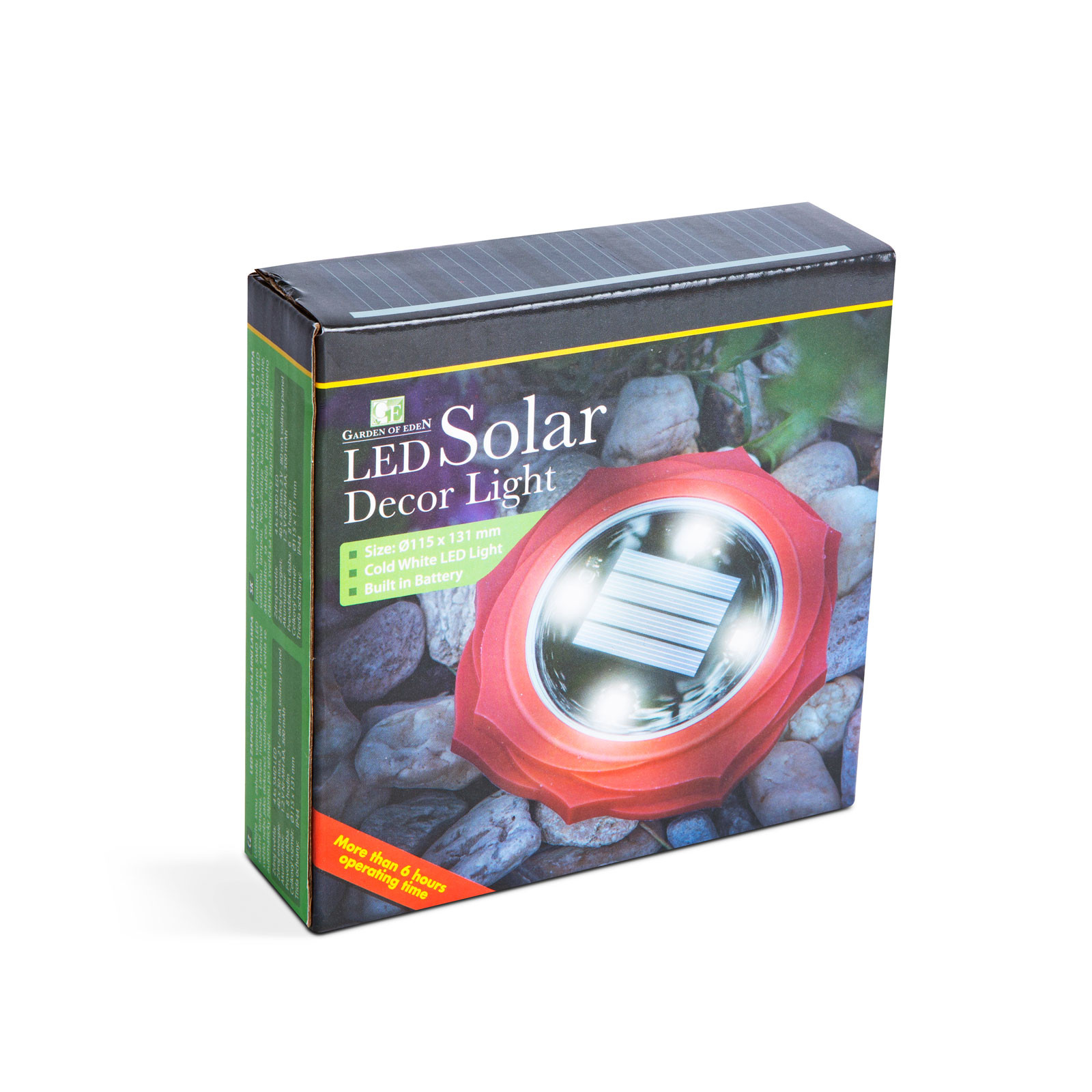 LED solarna svetilka za v zemljo v obliki rože - rdeča 115 x 23mm hladno bela LED