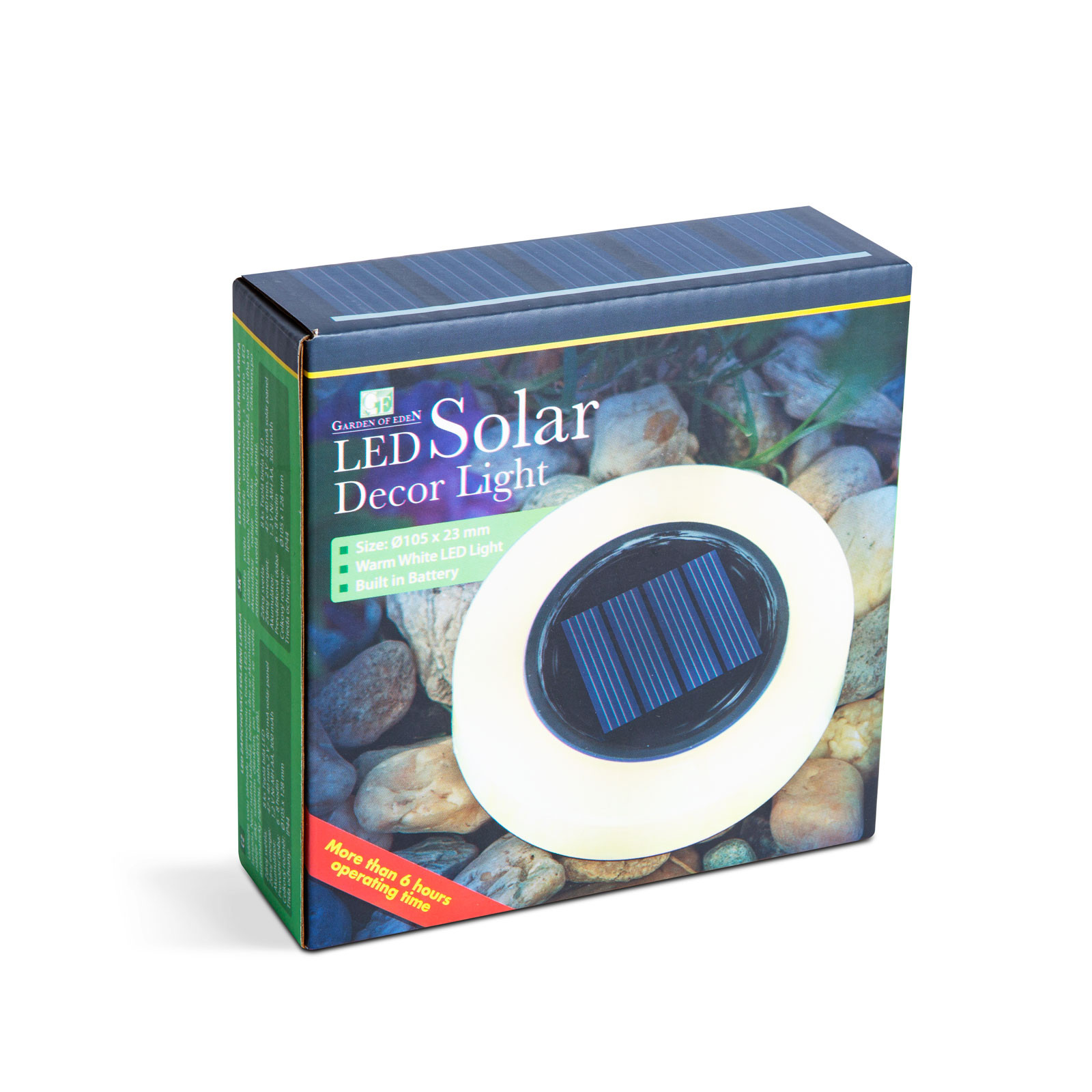 LED solarna svetilka za v zemljo - okrogla 105 x 128mm toplo bela LED