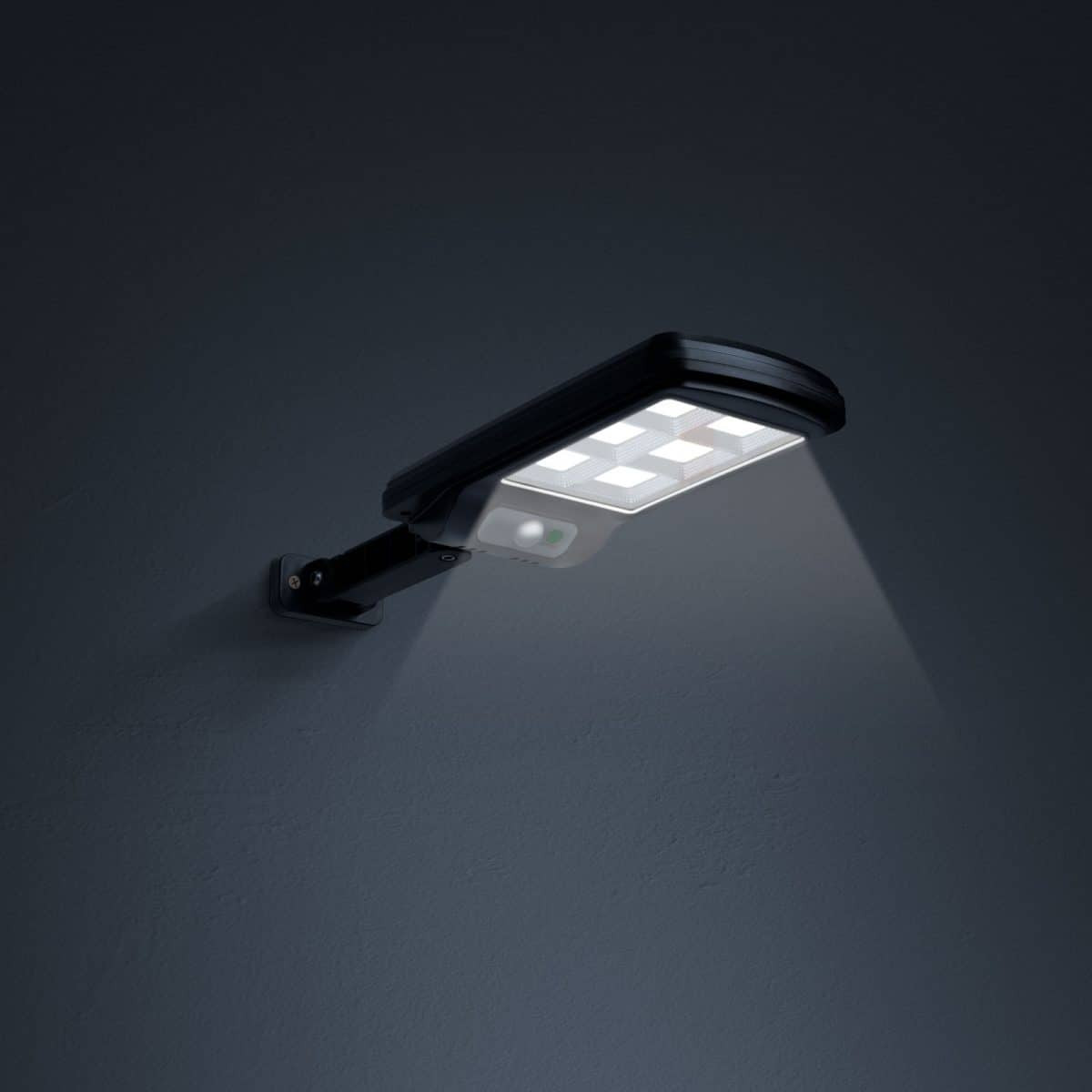 Stenska LED solarna svetilka s senzorjem gibanja 6 COB LED IP65
