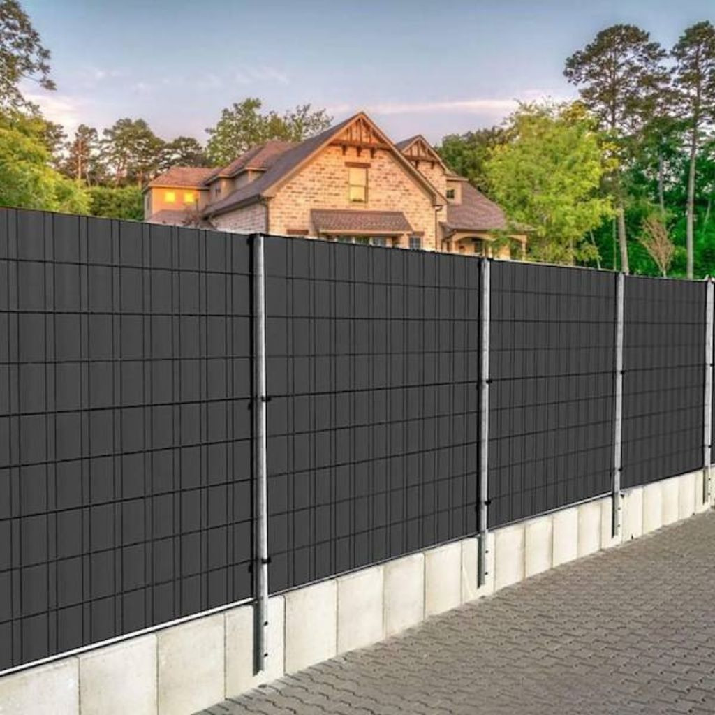 Trak za panelno ograjo za zaščito zasebnosti 450g/m2 19cm x 35m + 20 sponk antracit