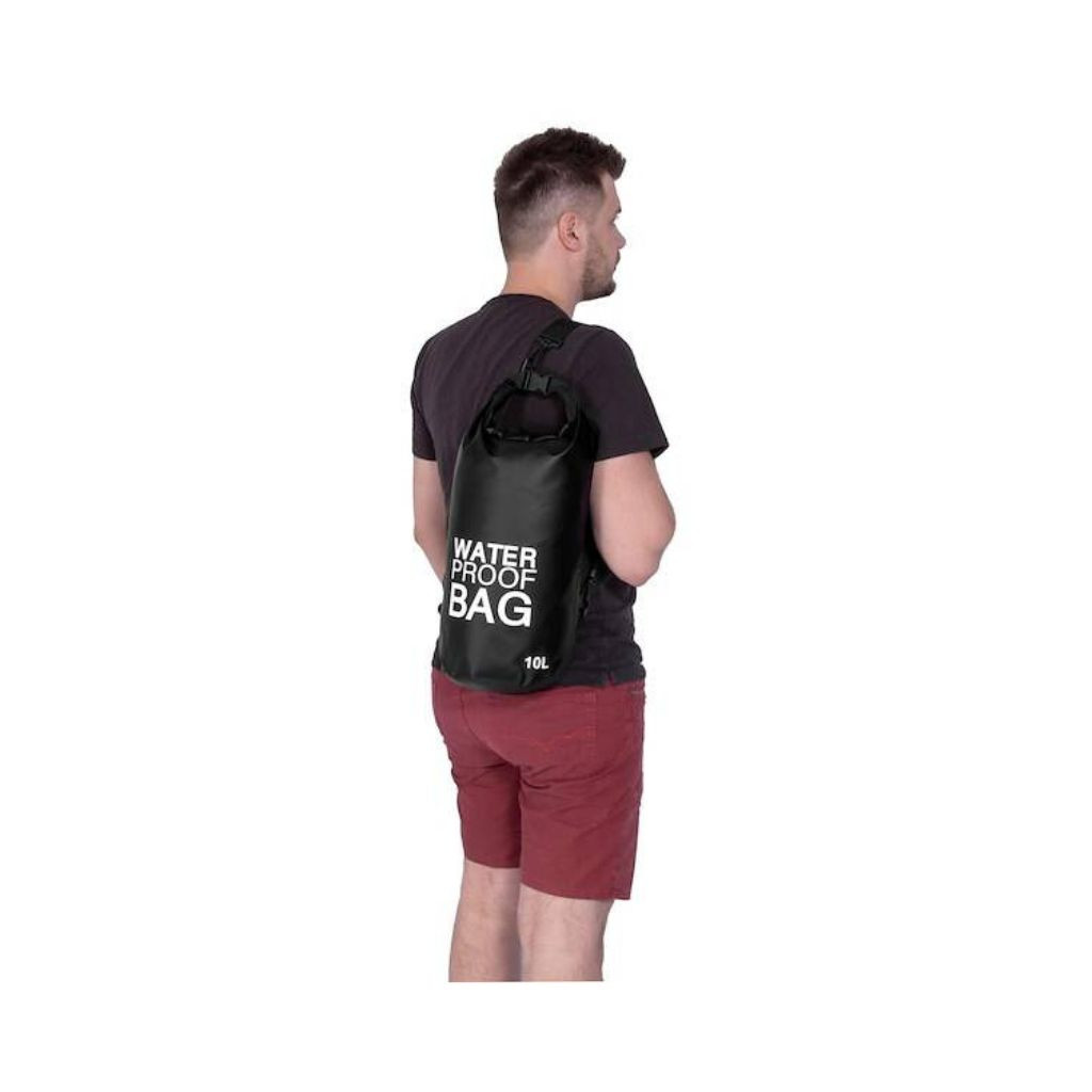 Vodotesna torba za vodne športe 10L črna