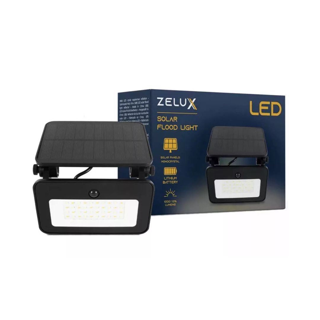 Močen LED solarni reflektor s senzorjem gibanja 1000LM 3CCT (3000K - 4000K - 6500K)