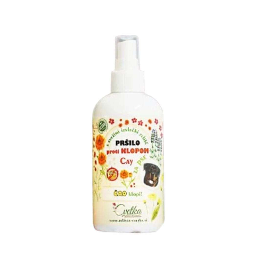 BIO zeliščno pršilo CAY za pse proti klopom 250ml