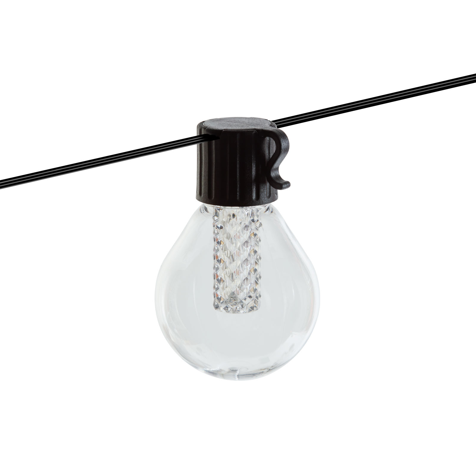 LED bluetooth solarni niz v obliki žarnic 15 LED toplo / hladno bela