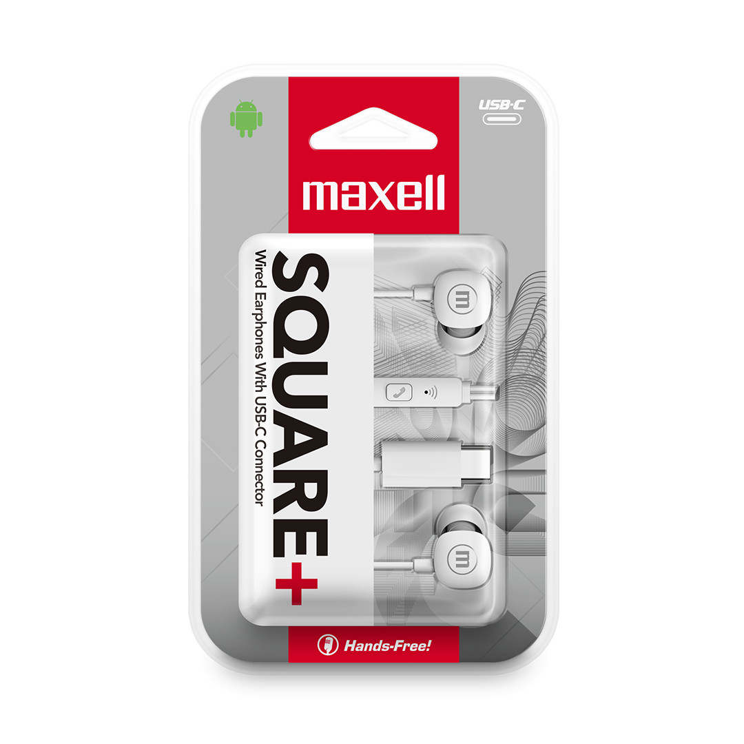 Slušalke z mikrofonom USB-C Maxell 120cm bele