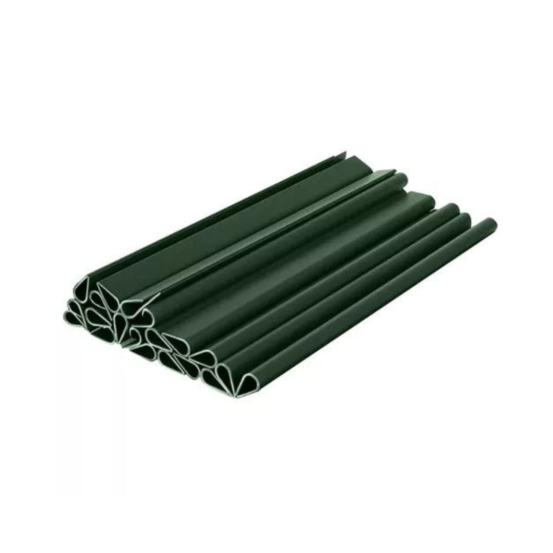 Zatiči za pritrjevanje traku za panelne ograje 19x1,2cm 20 kos zelene