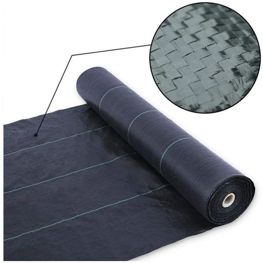 Folija proti plevelu pletena 90g/m2 1,6x50m na roli črna