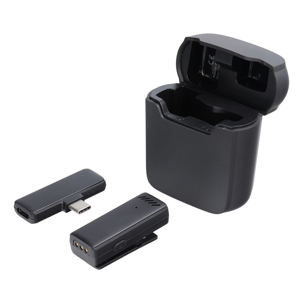 Brezžični lavalier mikrofon za pametni telefon USB-C priklop za vloge, TikTok, facebook, YouTube s polnilno škatlico