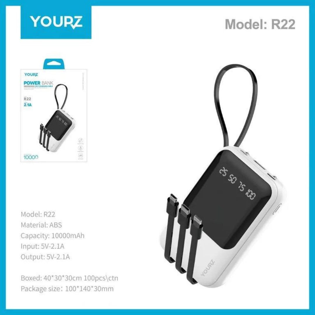 Prenosna baterija power bank 8000 mAh USB-C, lightning in micro USB