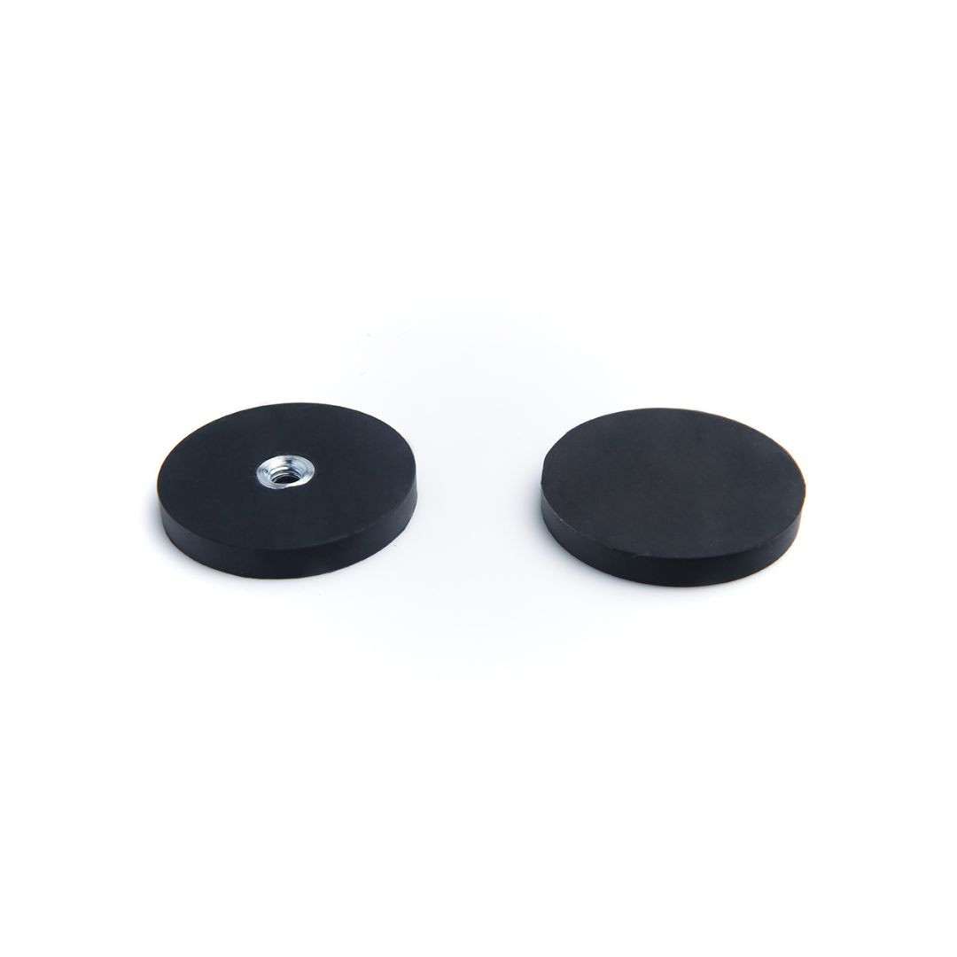 Gumiran neodim magnetni nosilec M6 43 mm 10kg z notranjim navojem