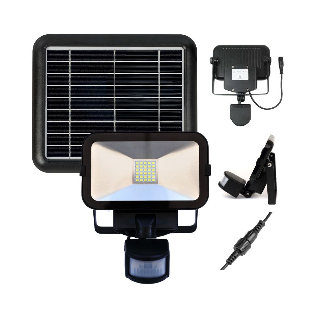 Kakovostni solarni reflektor 500lm s senzorjem gibanja 30 LED