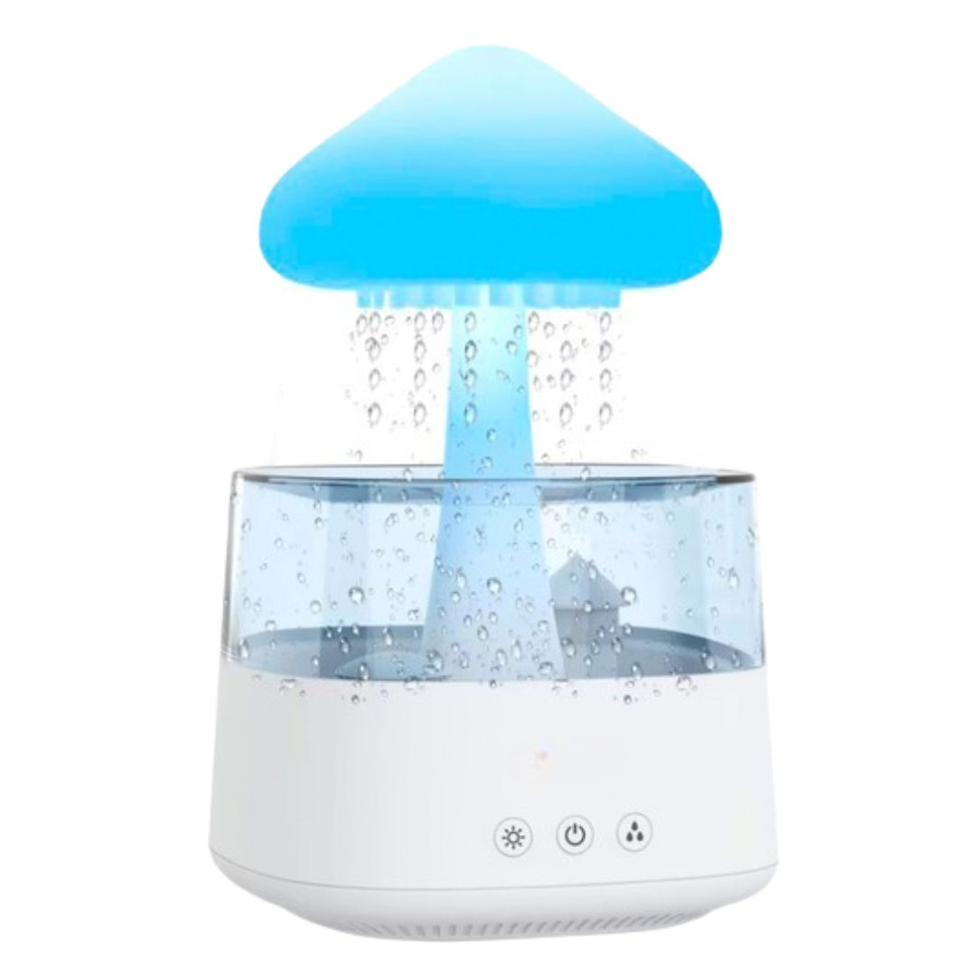 Vlažilnik zraka dežne kaplljice z RGB LED osvetlitvijo 450ml