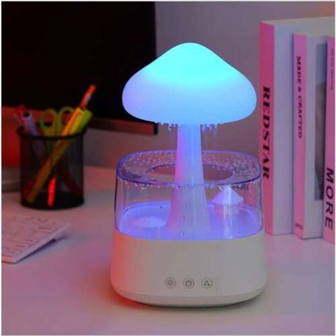 Vlažilnik zraka dežne kaplljice z RGB LED osvetlitvijo 450ml
