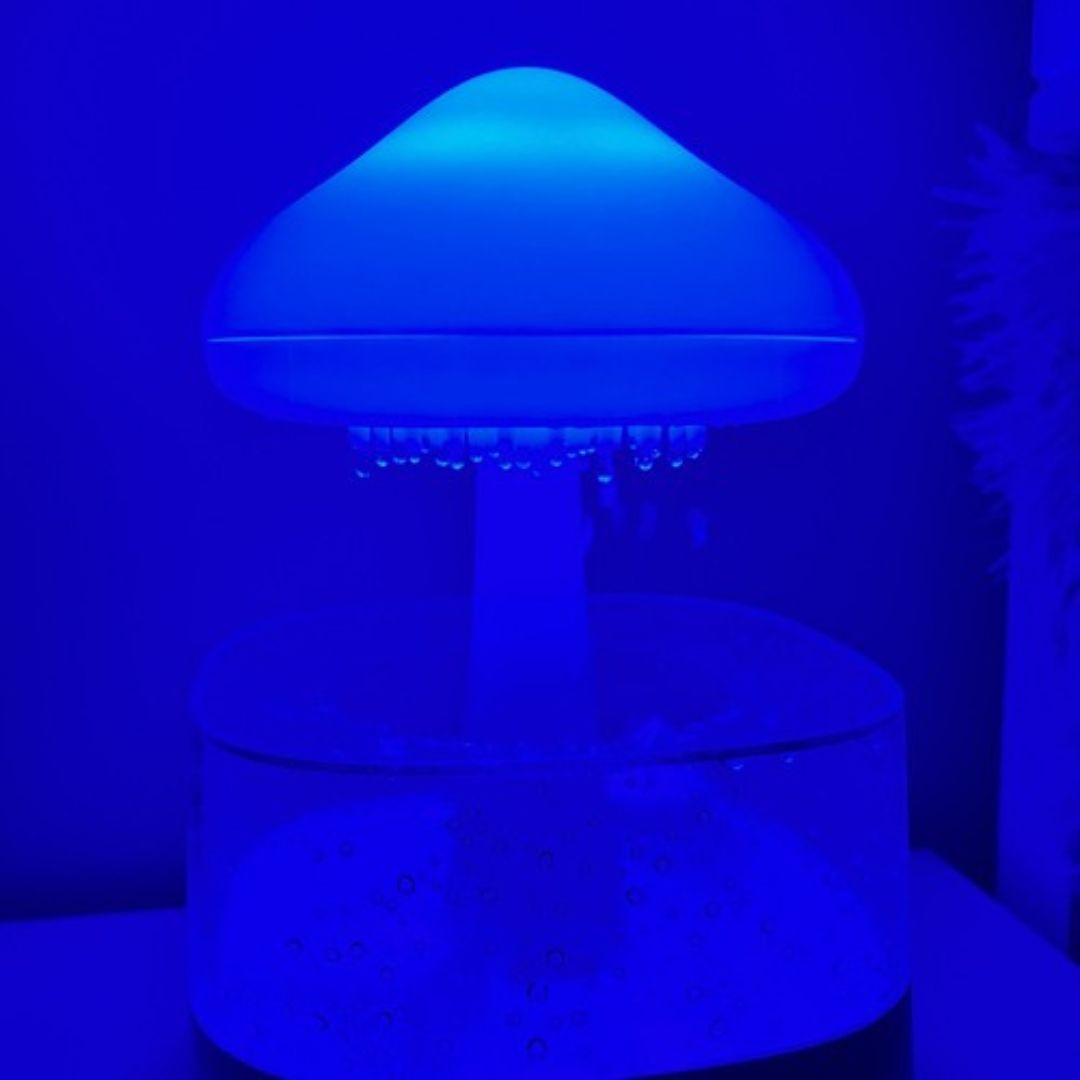Vlažilnik zraka dežne kaplljice z RGB LED osvetlitvijo 450ml