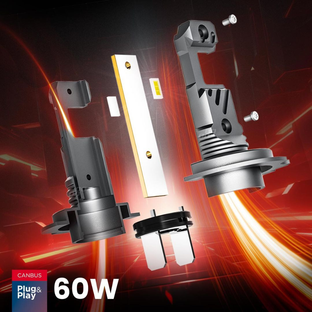 2x avto LED sijalka H7 / H18 60W CanBus Plug and Play