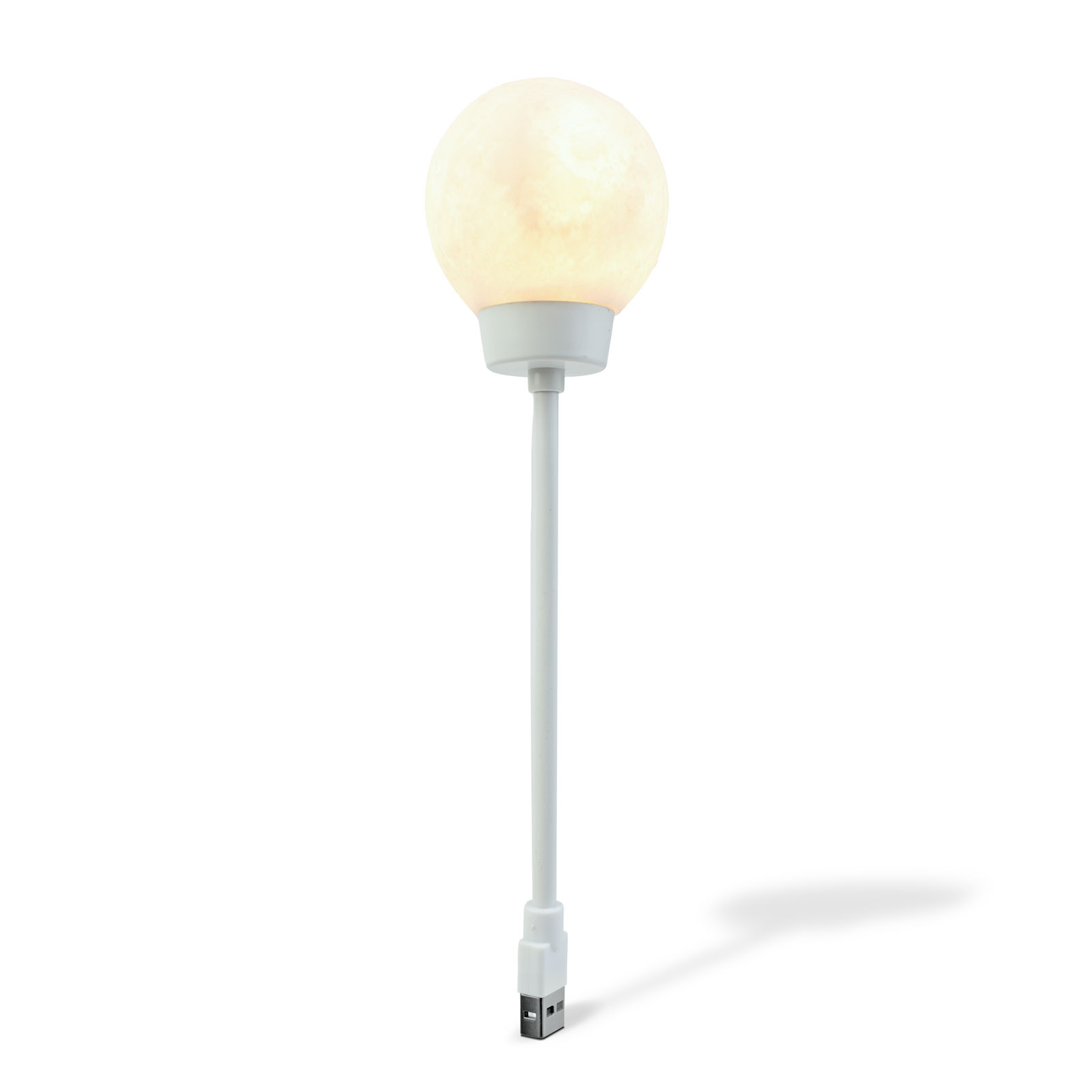 USB nočna svetilka v obliki lune 2 LED toplo bela LED