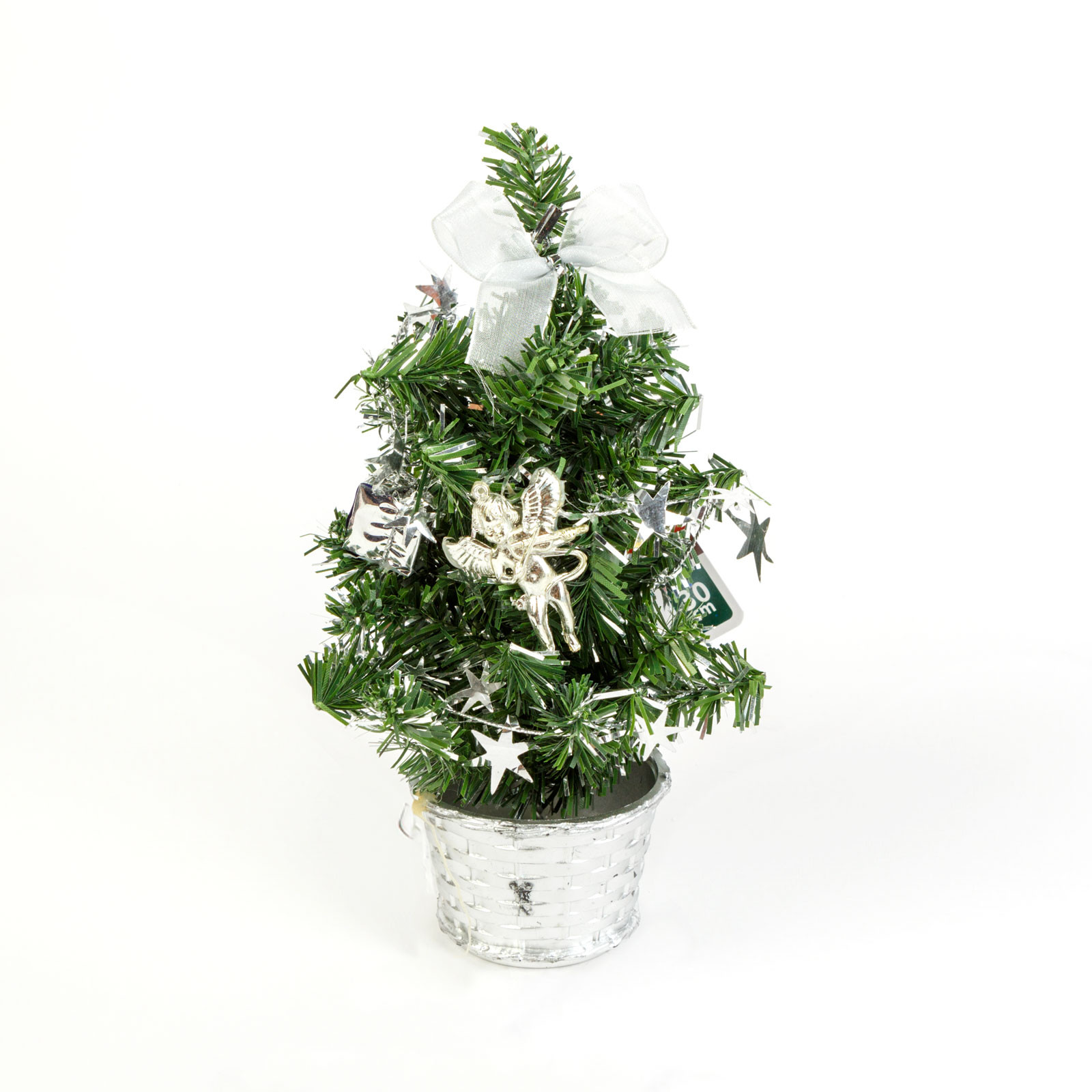 Mini okrašeno božično drevo v košarici 30cm 4 vrste