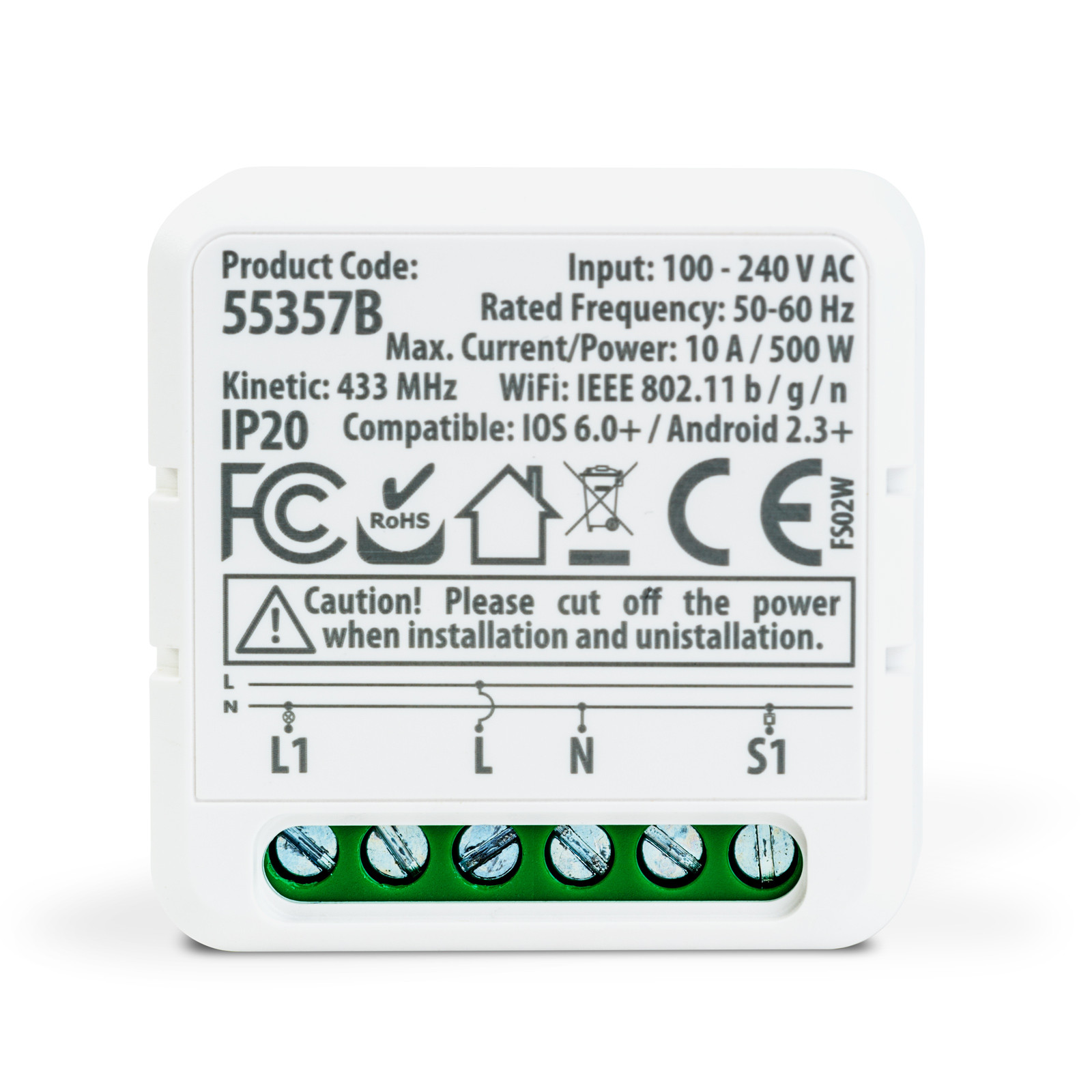 Pametna Wi-Fi KINETIC krmilna enota 2.0 100-240 V AC, max 15A - Amazon Alexa, Google Home