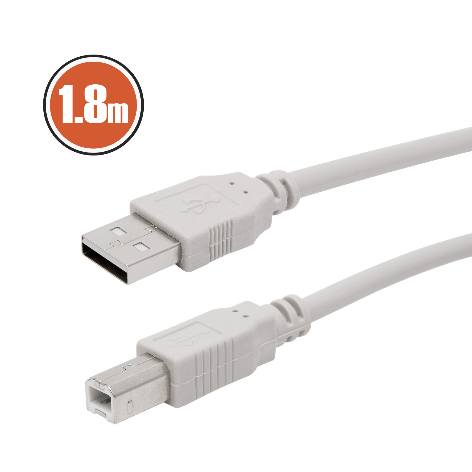 USB kabel 2.0 za tiskalnik USB A - USB B 1.8m bel